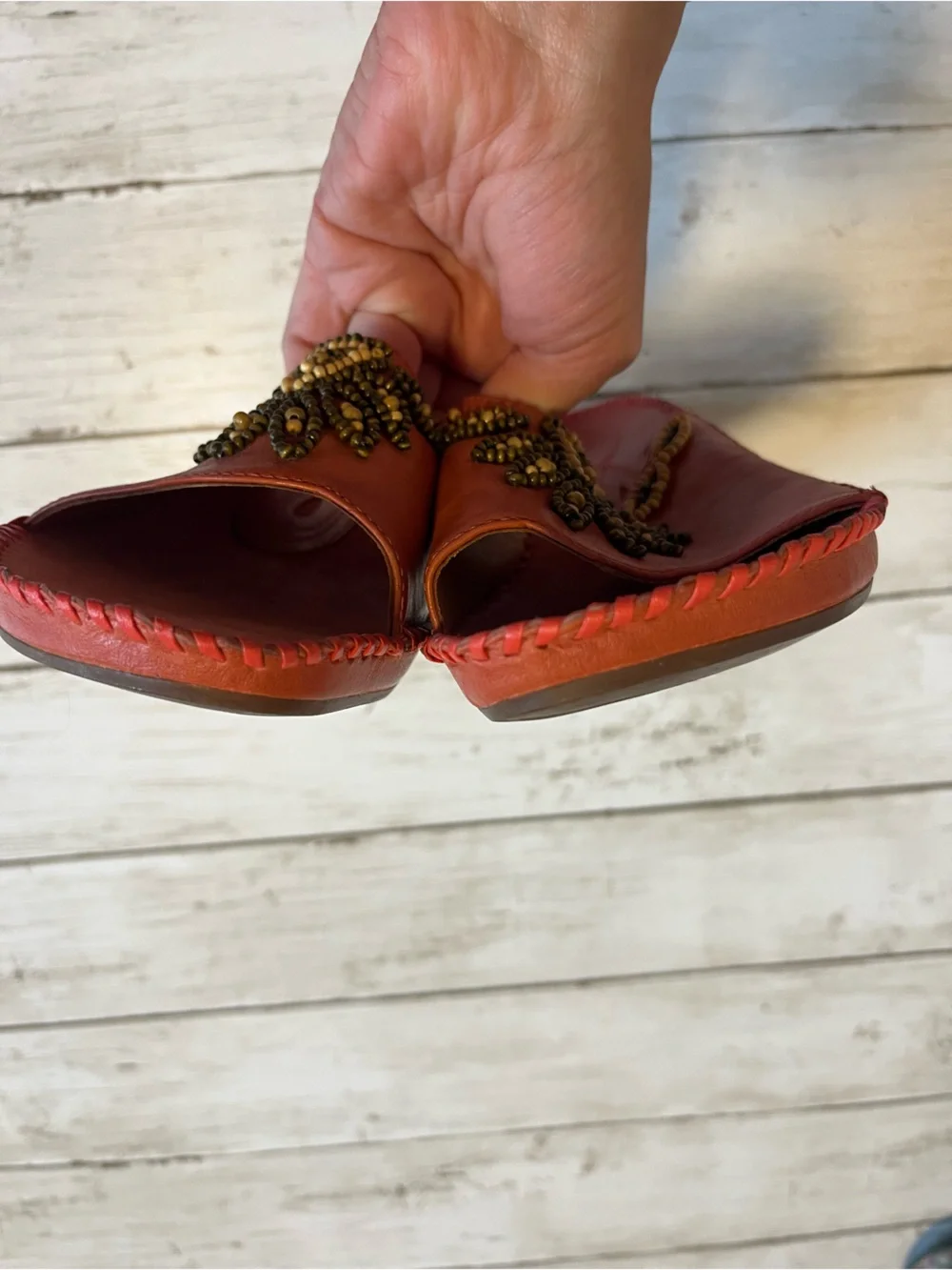 Clarks sewn whipstitch style